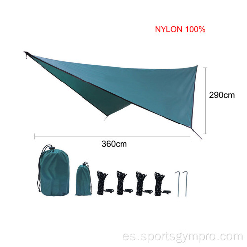 Lona cuadrada impermeable para acampar